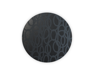 Abbildung des Dekors Kreise-schwarz vom Rollo Exklusiv